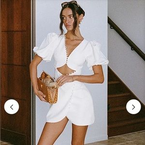 Cherley White Mini Dress